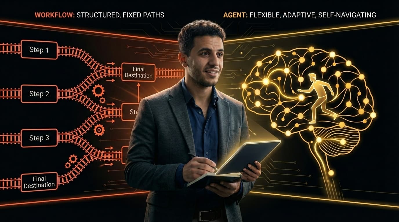 الفرق بين Workflows و Agents
